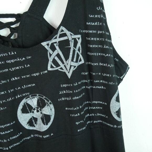 Verillas Shield Maiden Maxi Dress XL Black Renaissance Faire Cosplay Medieval - Picture 6 of 12